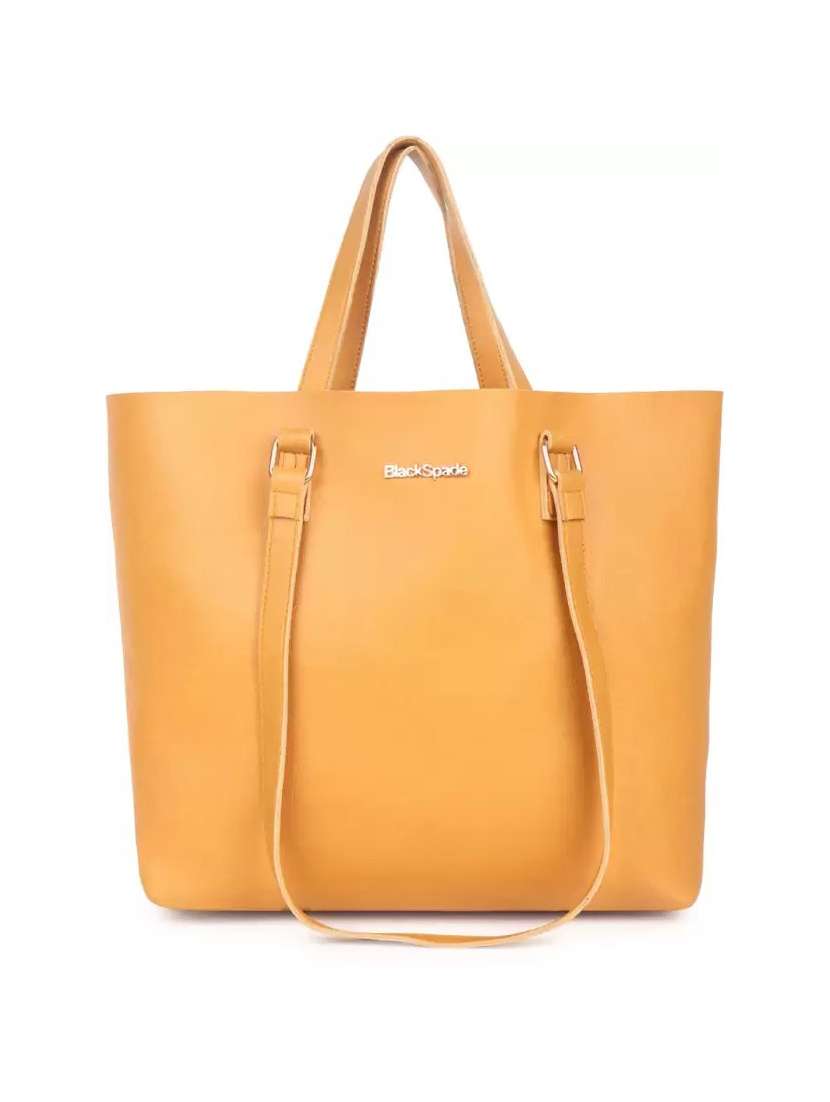 yellow solid regular tote