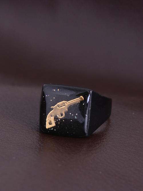 black brass finger ring - 18573298 - Standard Image - 0