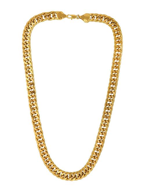 gold brass long necklace - 18573437 -  Standard Image - 0
