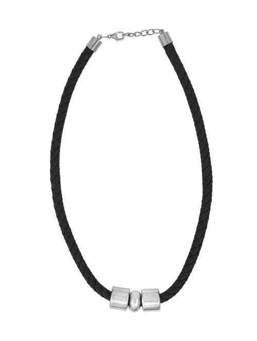 black cotton blend long necklace - 18573446 -  Standard Image - 0