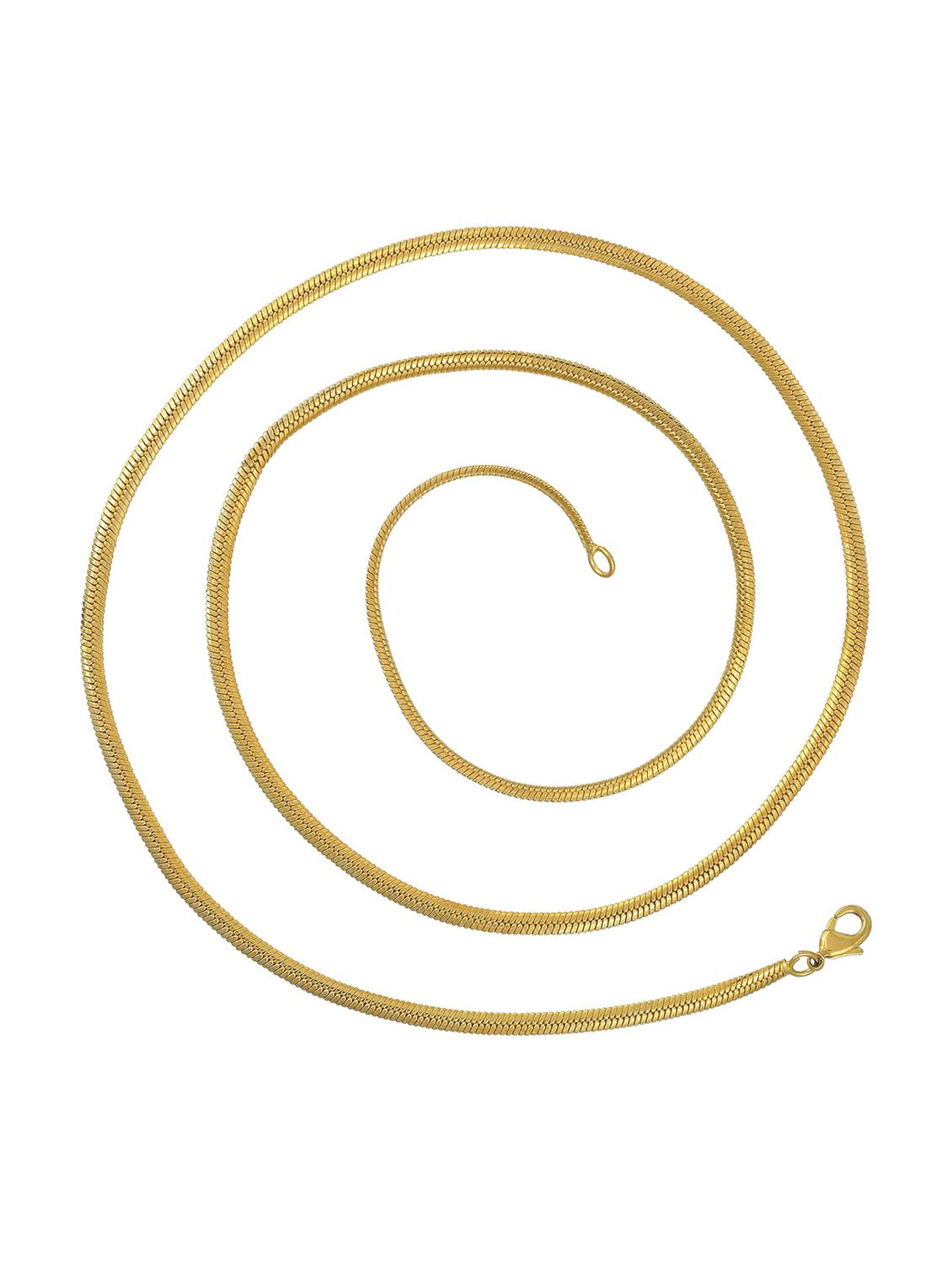 gold brass short necklace - 18573497 - Standard Image - 2