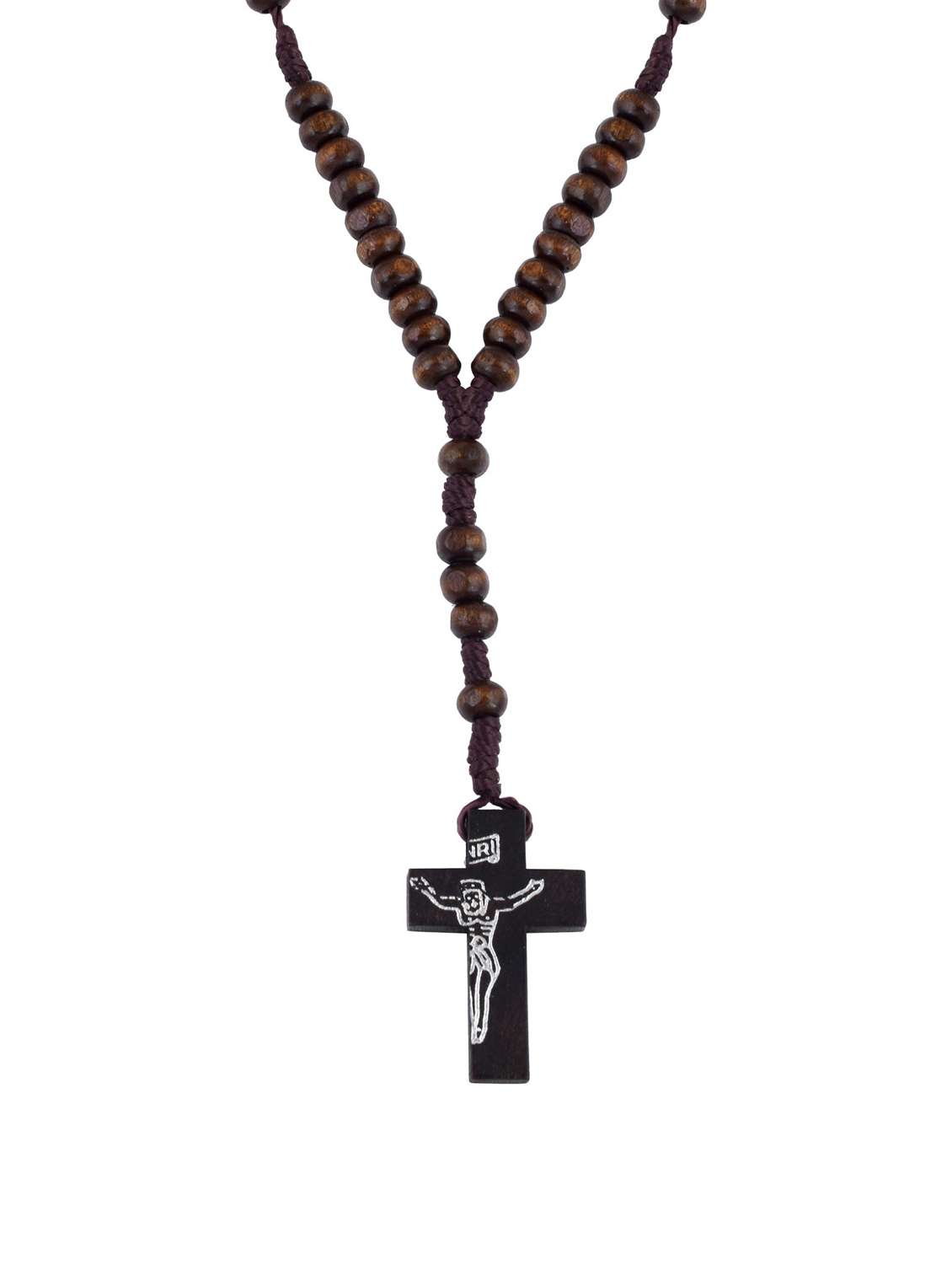 black beaded wood long necklace - 18573534 -  Standard Image - 2