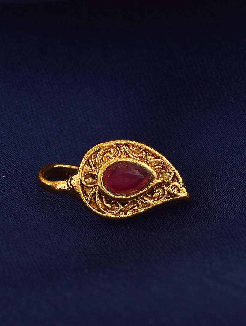 gold brass naath nose pin