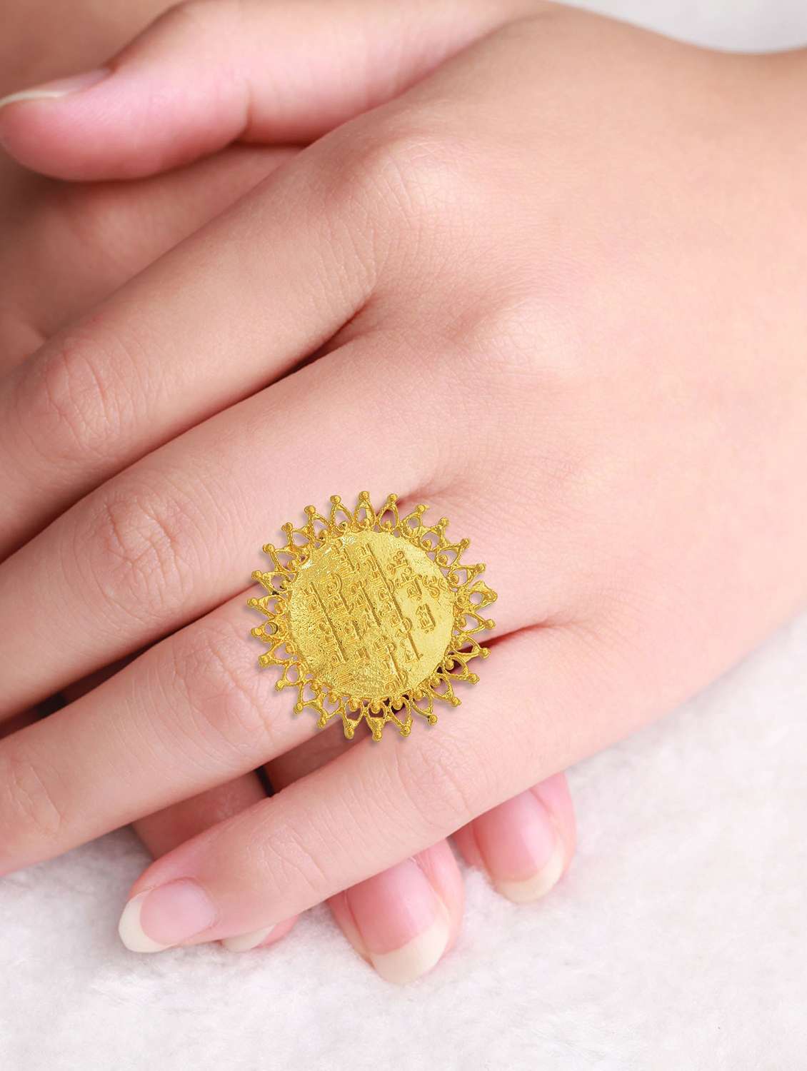 gold plated finger ring - 18573814 - Standard Image - 2