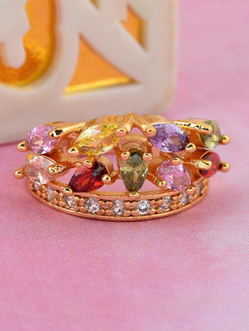 gold plated finger ring - 18573836 -  Standard Image - 0
