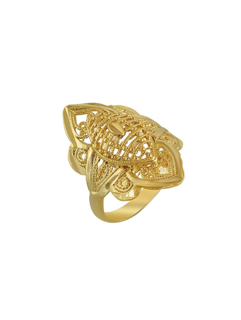gold plated finger ring - 18573854 -  Standard Image - 2