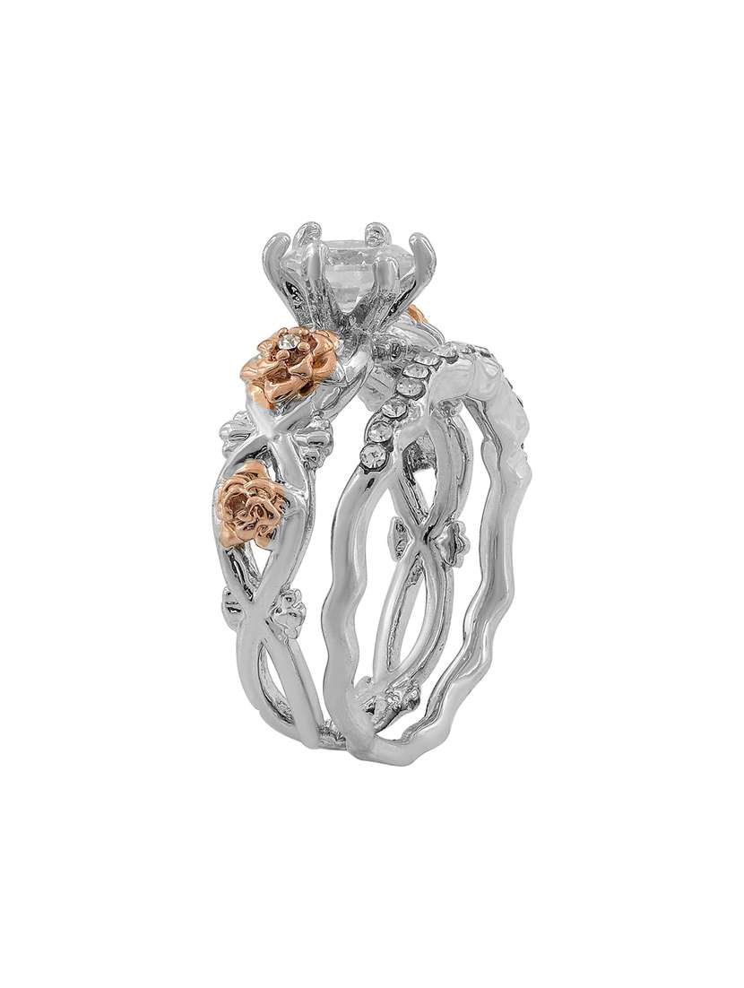 silver plated finger ring set - 18573855 -  Standard Image - 2