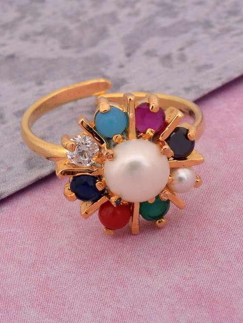 gold plated finger ring - 18573888 -  Standard Image - 0