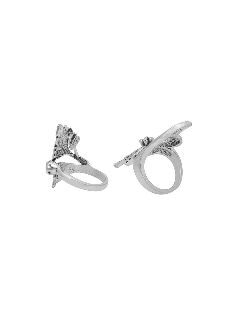 silver plated finger ring set - 18573895 -  Standard Image - 2
