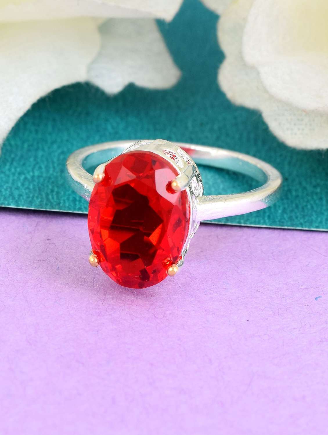 silver plated finger ring