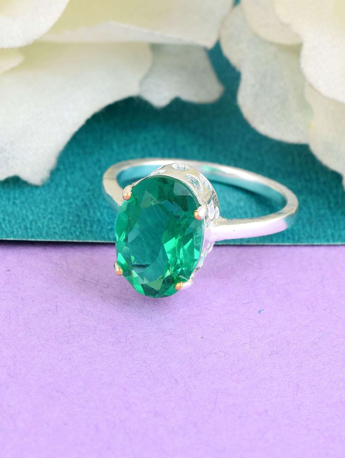 silver plated finger ring