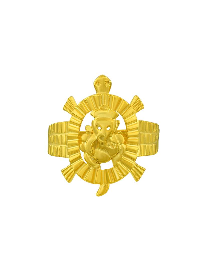 gold plated finger ring - 18573968 -  Standard Image - 2