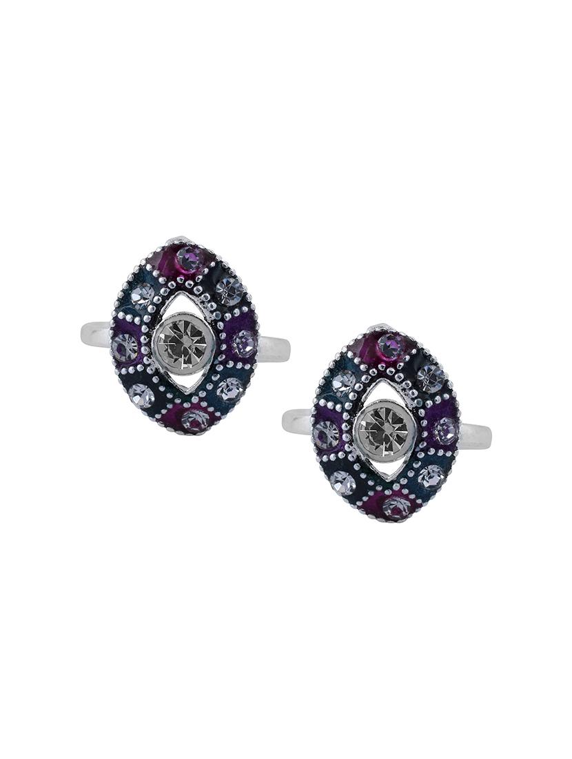 silver plated toe ring - 18573976 -  Zoom Image - 0
