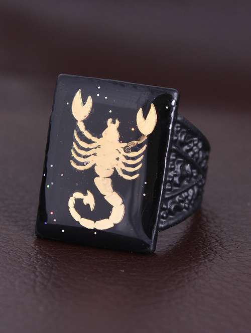 black brass finger ring - 18573989 - Standard Image - 0