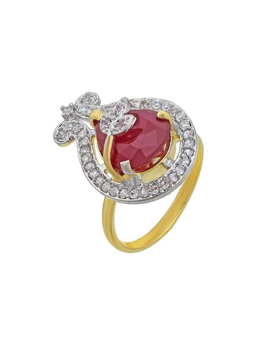 gold plated finger ring - 18574026 -  Standard Image - 2