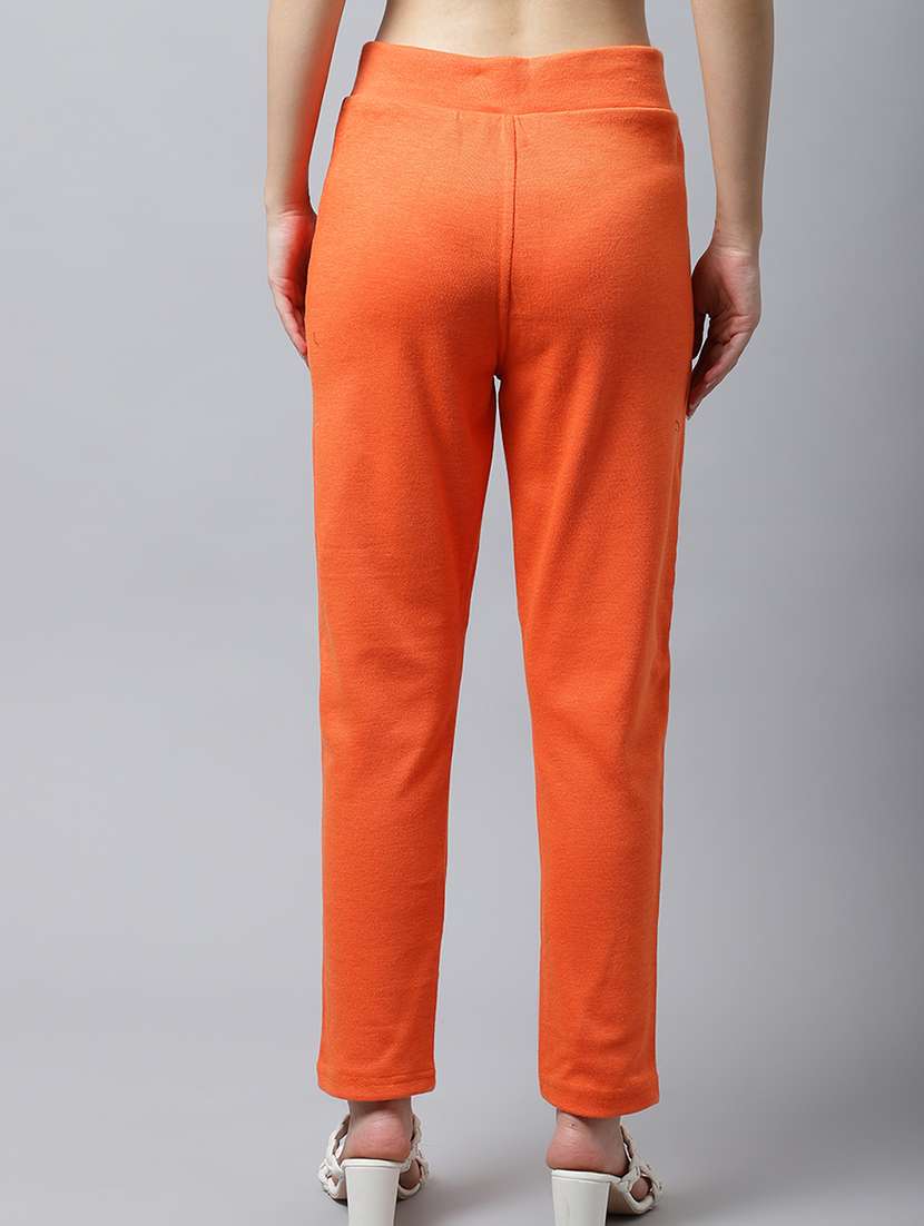 women solid ankle length pants - 18574908 - Standard Image - 2