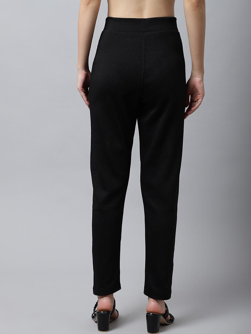 women solid ankle length pants - 18574914 - Standard Image - 2