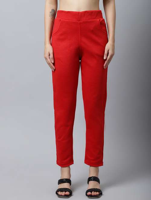 women solid ankle length pants - 18574916 -  Standard Image - 0