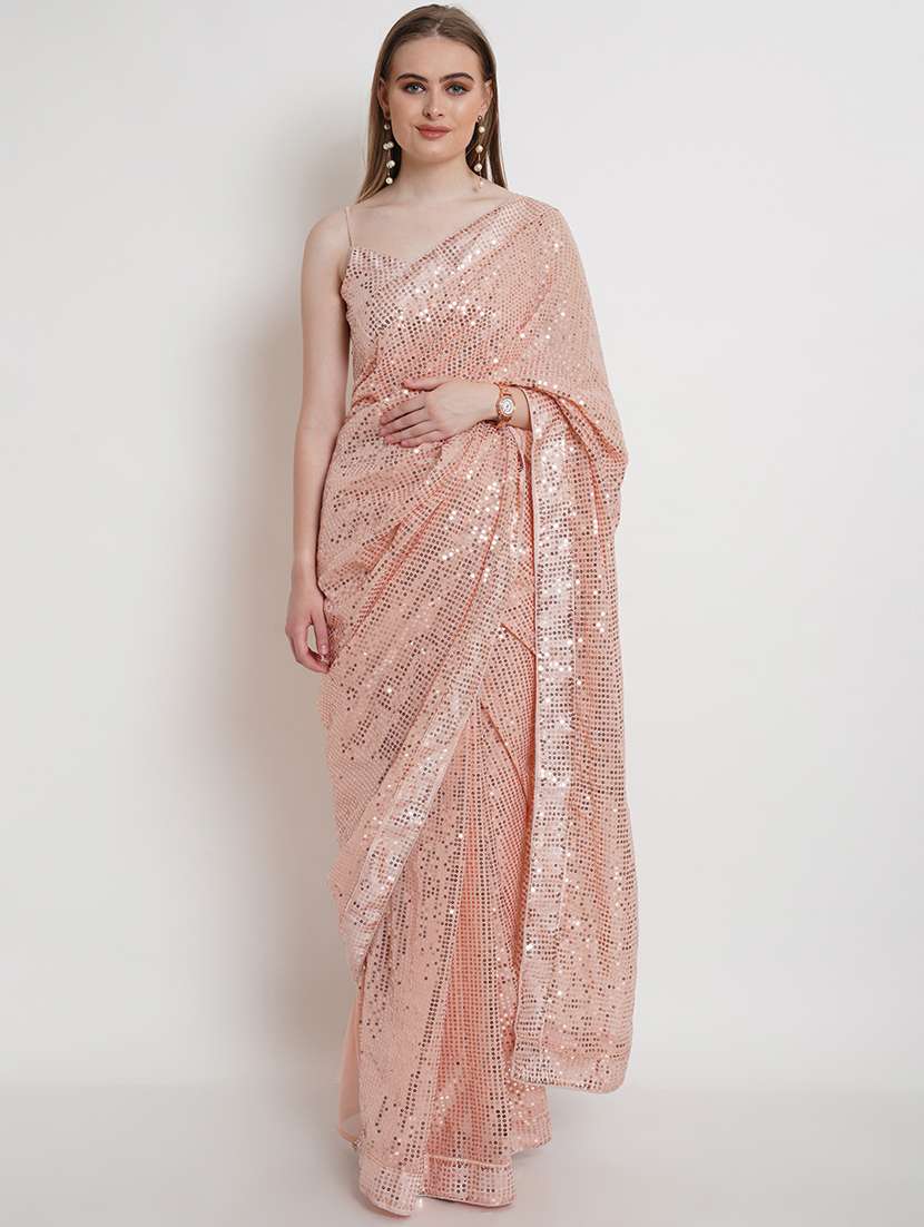 women's embroidered saree with blouse