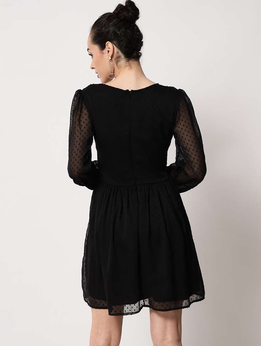 women's fit & flare swiss dots dress - 18575116 -  Standard Image - 2