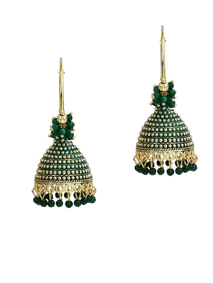  oxidised handcrafted work jhumka earring 