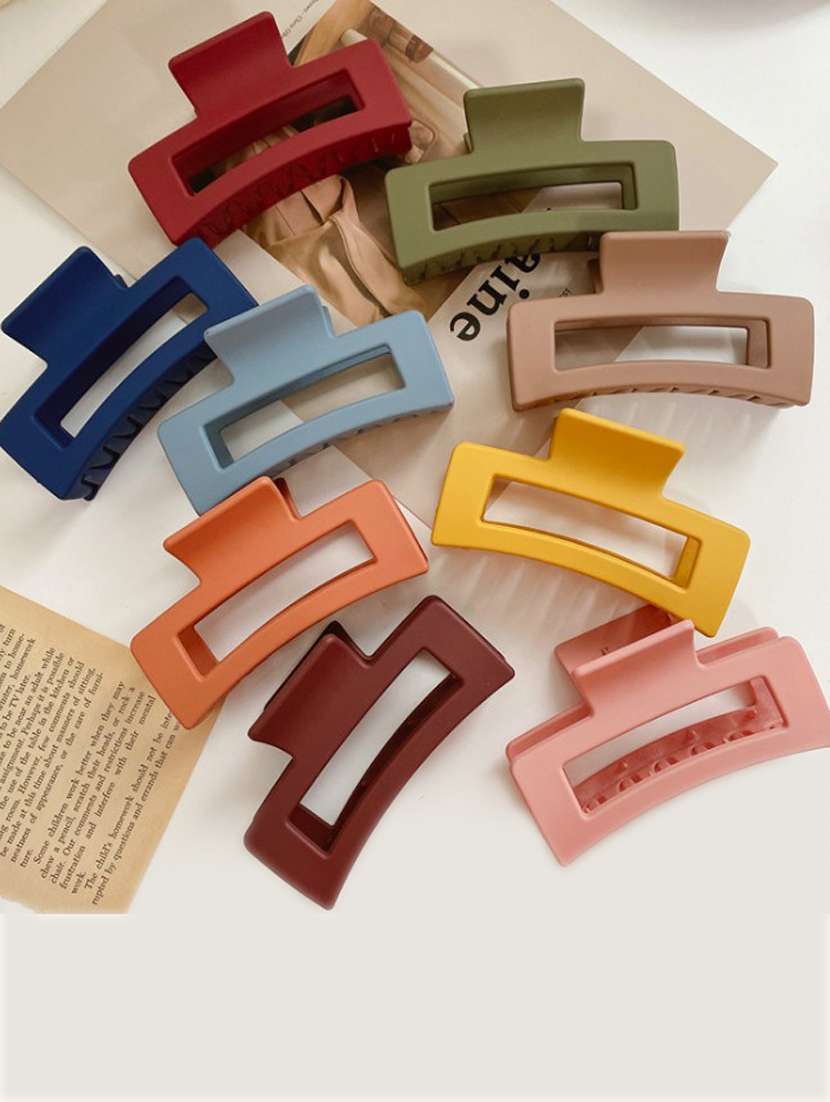 multi colored cotton blend hair pin/clips