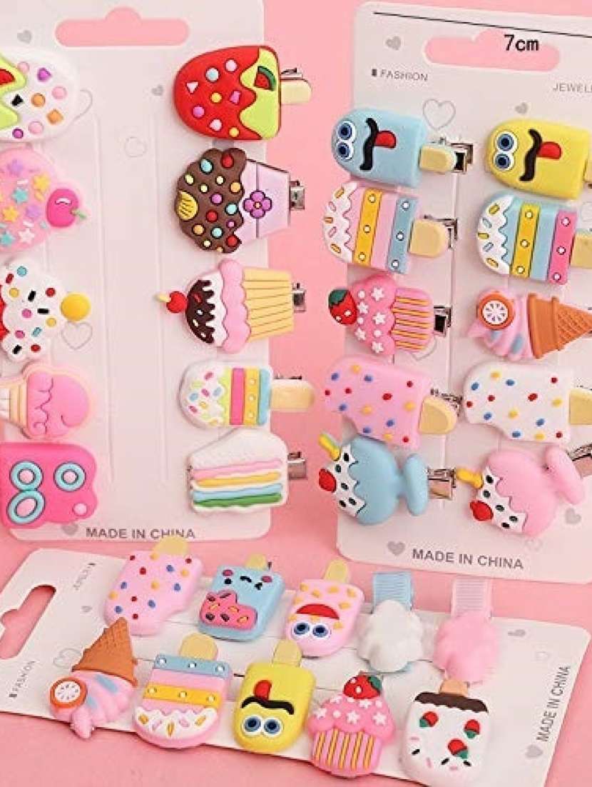 Multi Colored Cotton Blend Hair Pin/Clips 