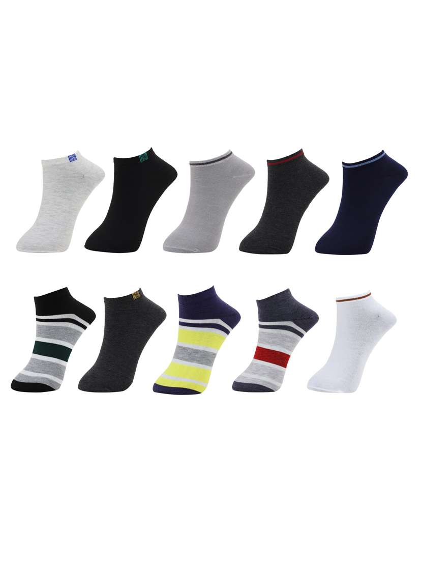 multi colored ankle length socks combo