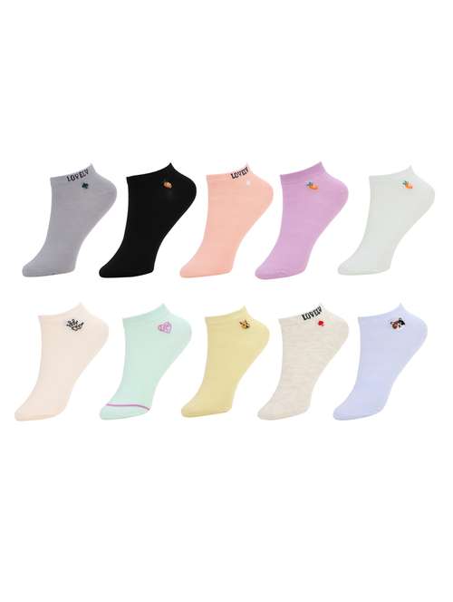 Women Pack Of 10 Ankle Length Socks 