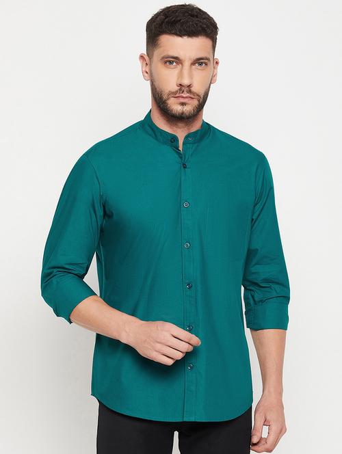 mens solid casual shirt - 18575602 - Standard Image - 0
