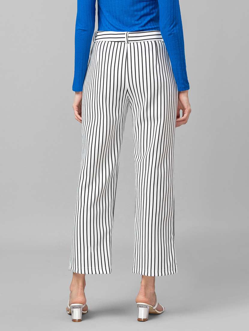 women striped wide leg trouser - 18575787 -  Standard Image - 2