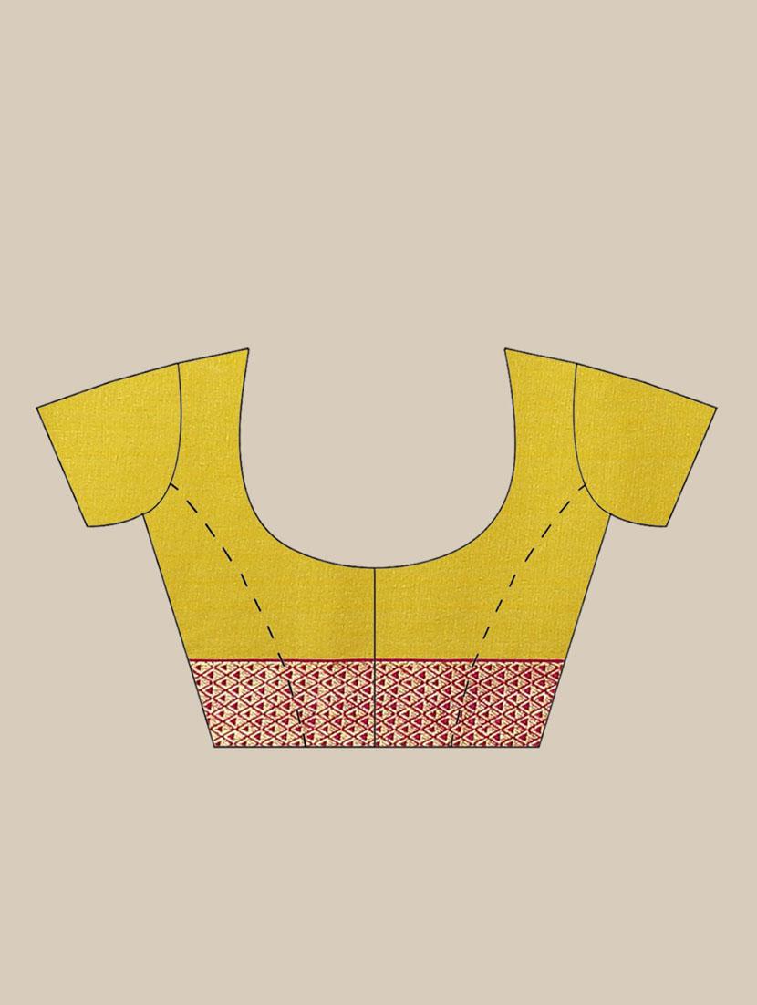 women's self design mustard colored saree with blouse - 18577640 - Standard Image - 2