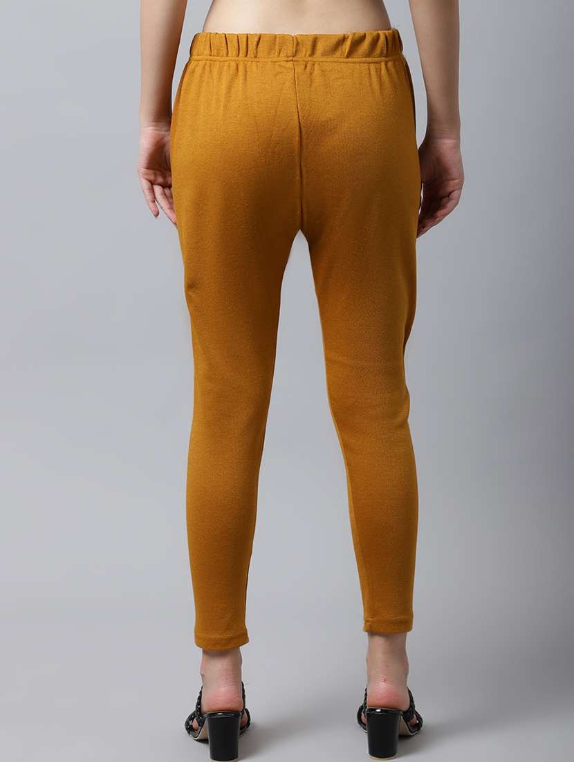 yellow solid woolen legging - 18578417 -  Standard Image - 2
