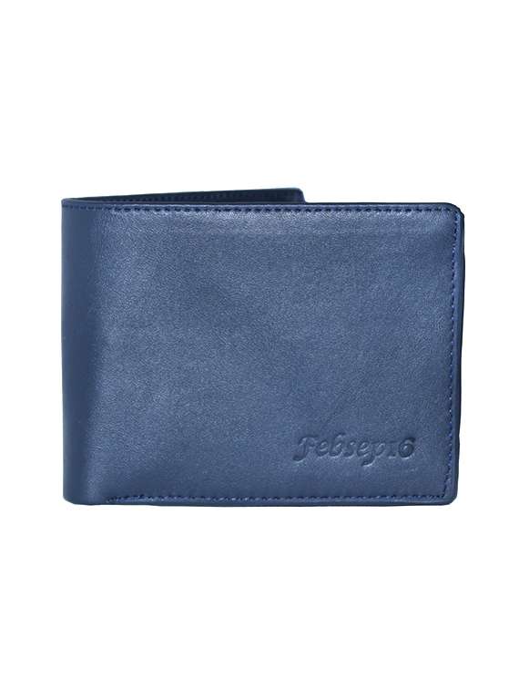 blue leather wallet