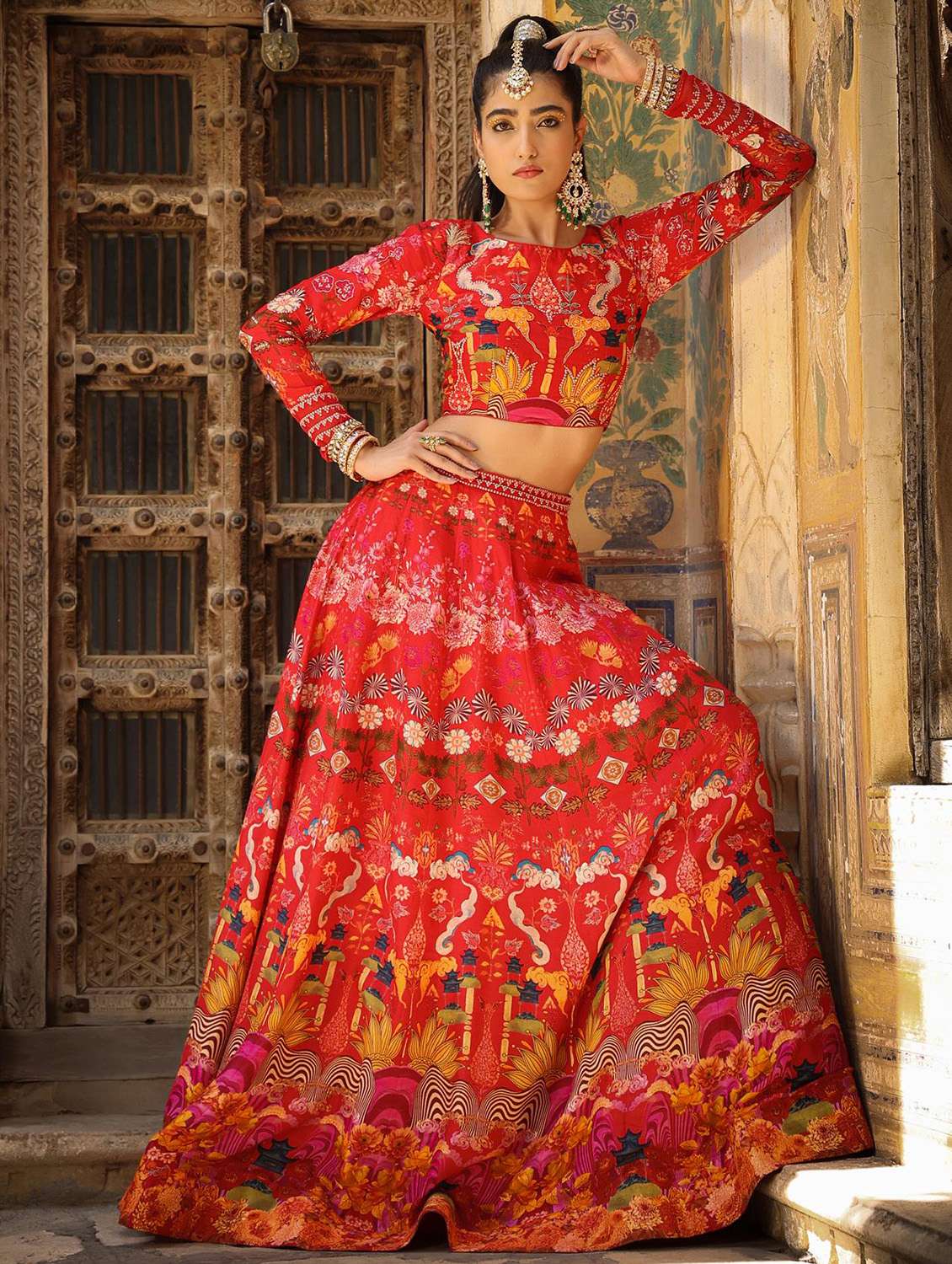 Floral Lehenga Choli With Dupatta 