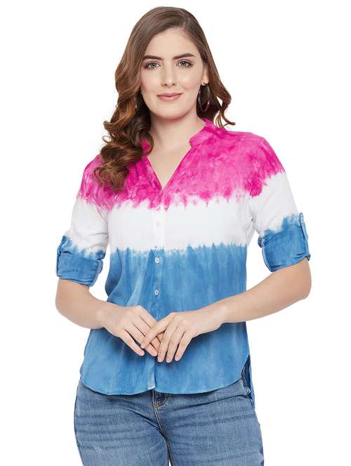 multi colored rayon regular shirt - 18579224 -  Standard Image - 0