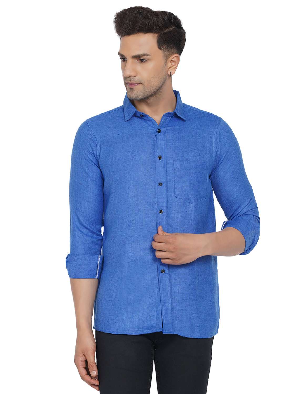 mens solid casual shirt