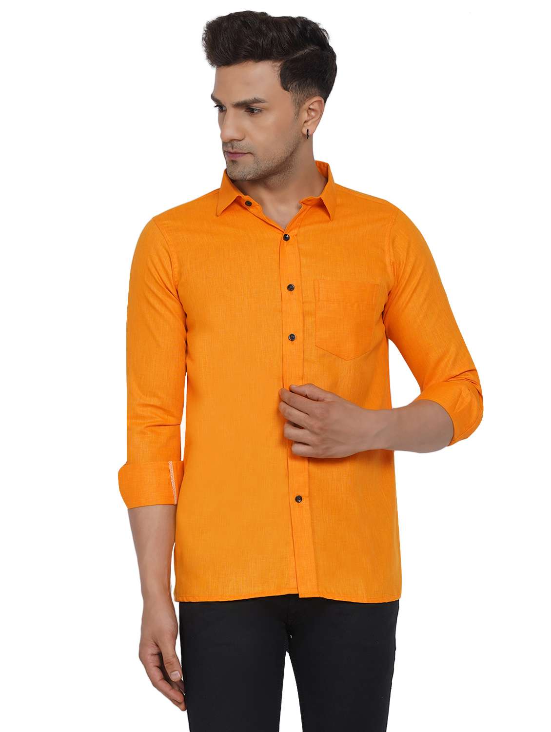 mens solid casual shirt