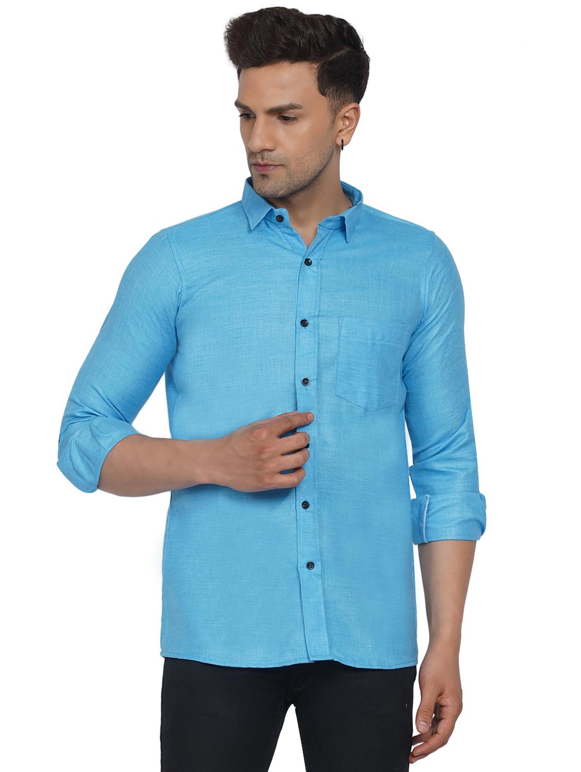 mens solid casual shirt - 18582741 - Zoom Image - 0