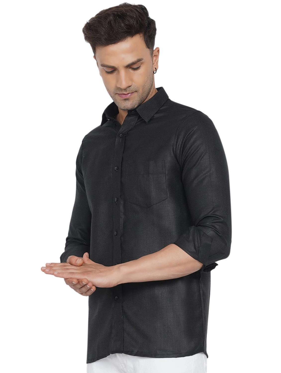 mens solid casual shirt - 18582743 - Standard Image - 2