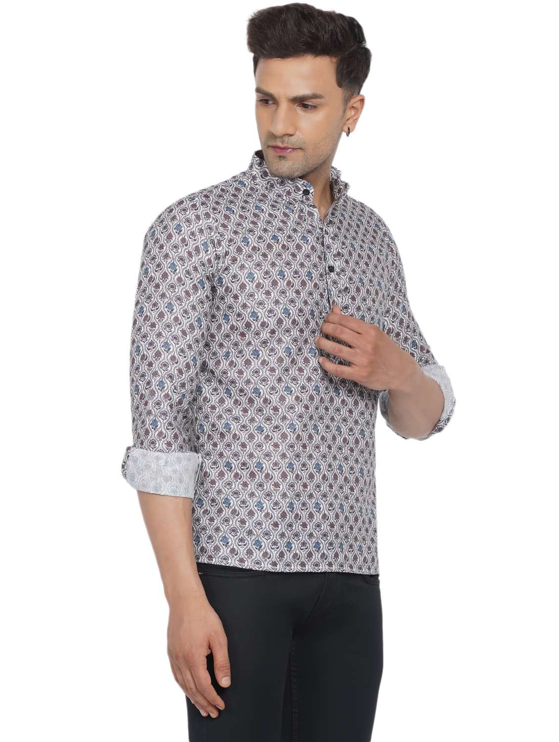 printed short kurta - 18582752 - Standard Image - 2
