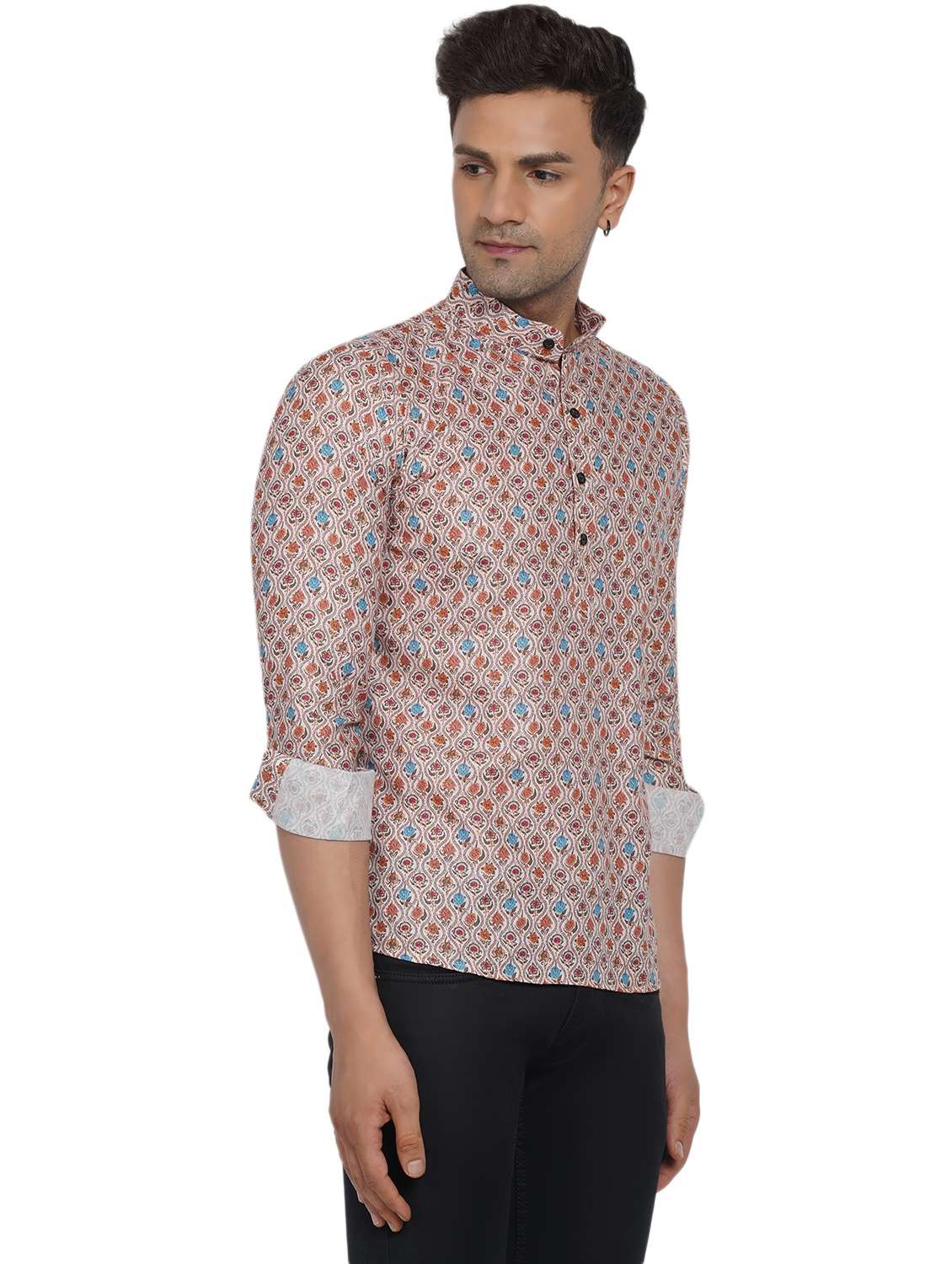 printed short kurta - 18582754 -  Standard Image - 2