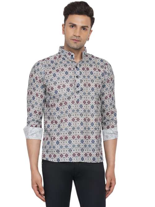 printed short kurta - 18582755 -  Standard Image - 0