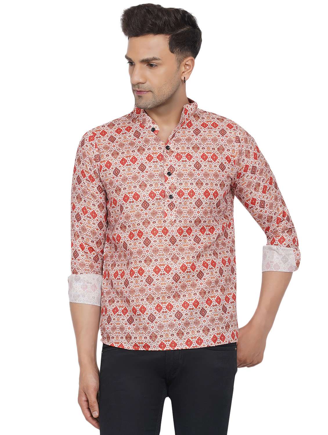 printed short kurta