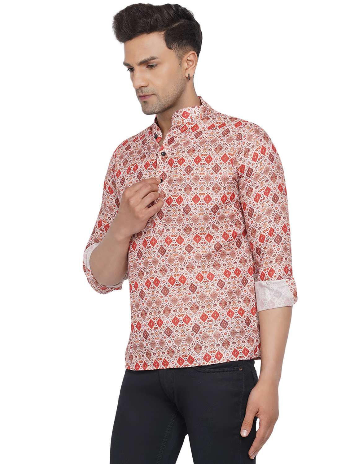 printed short kurta - 18582756 -  Standard Image - 2