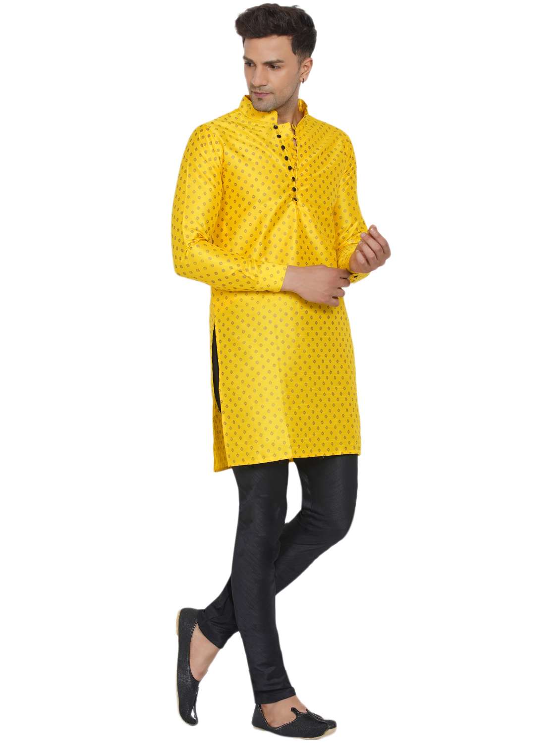printed silk medium kurta - 18582760 -  Standard Image - 2
