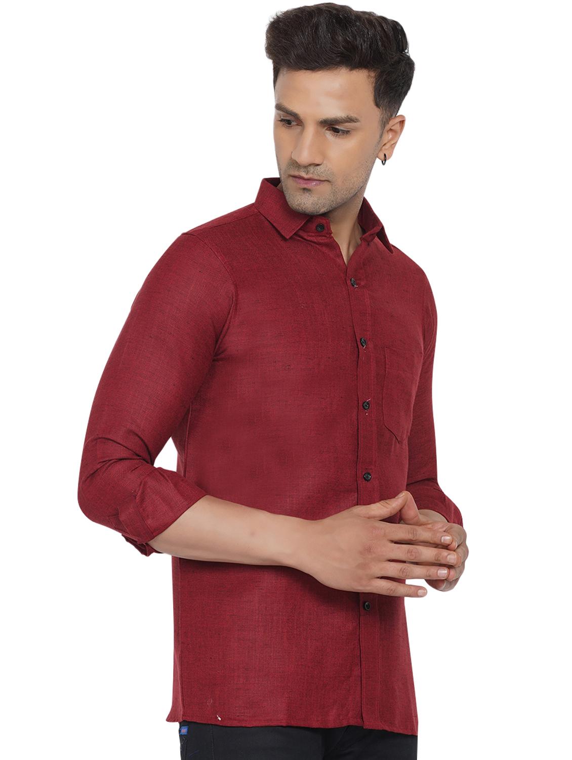 mens melange casual shirt - 18582780 - Standard Image - 2