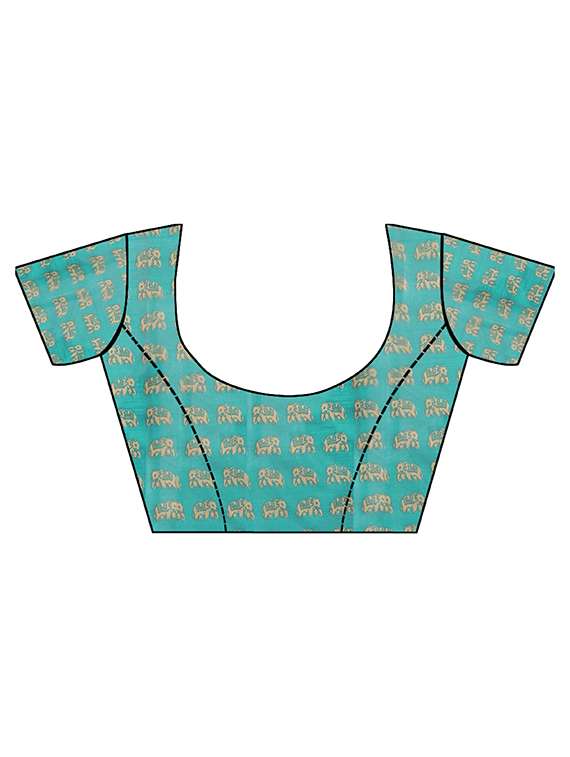 women's printed white colored saree with blouse - 18583156 - Standard Image - 2