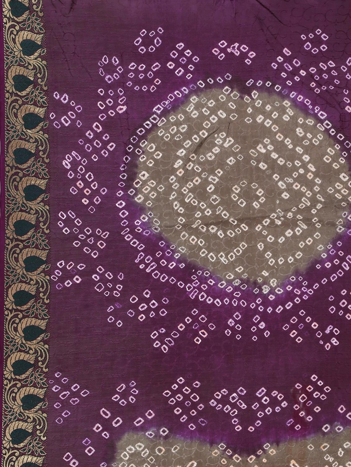 bandhani printed saree with blouse - 18584361 - Standard Image - 2