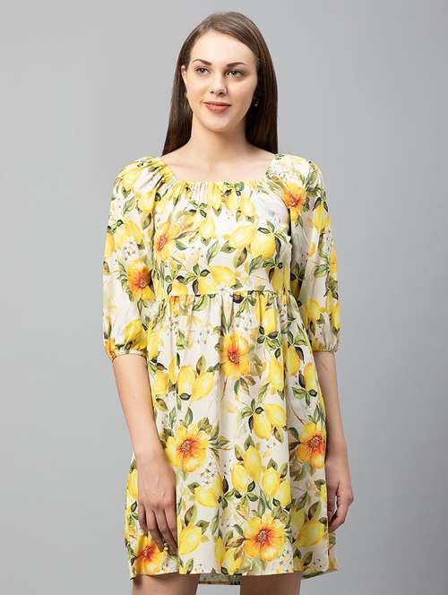 women's fit & flare floral dress - 18586098 - Standard Image - 0